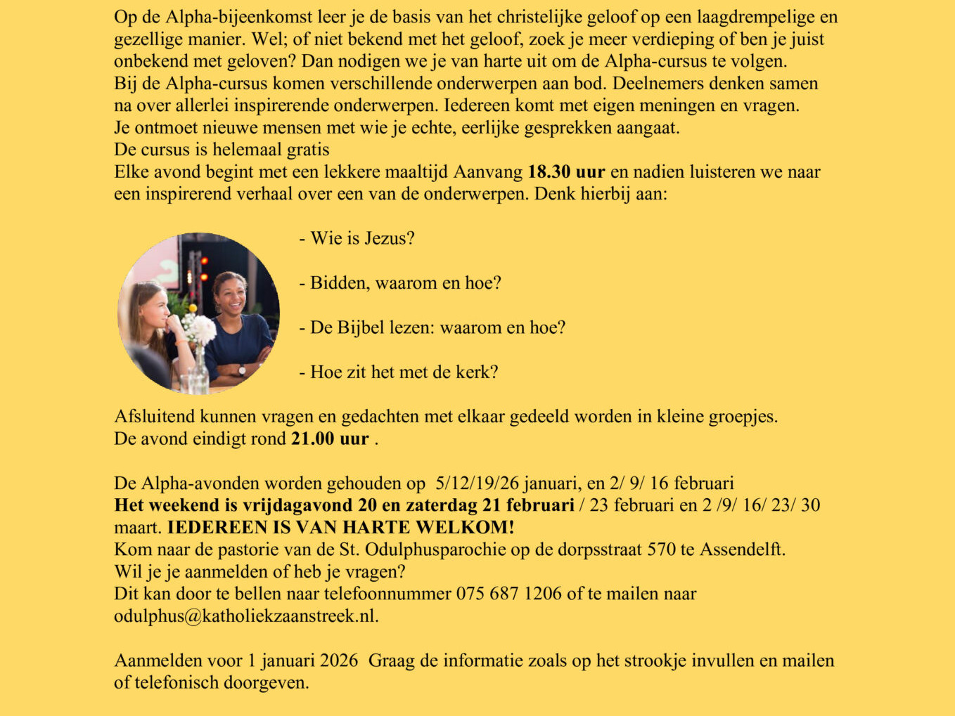 Advertentie Alpha-cursus 2026