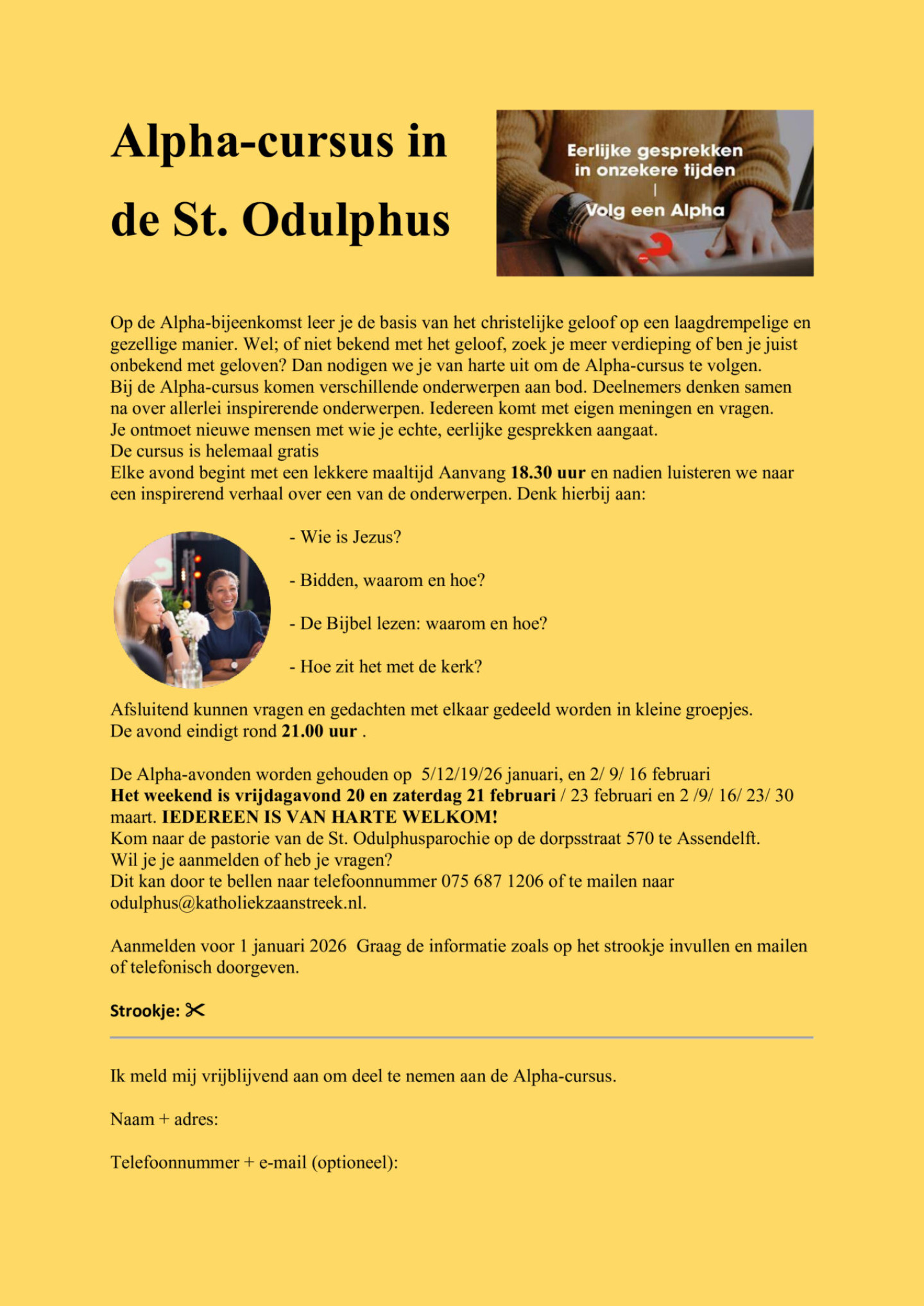 Advertentie Alpha-cursus 2026